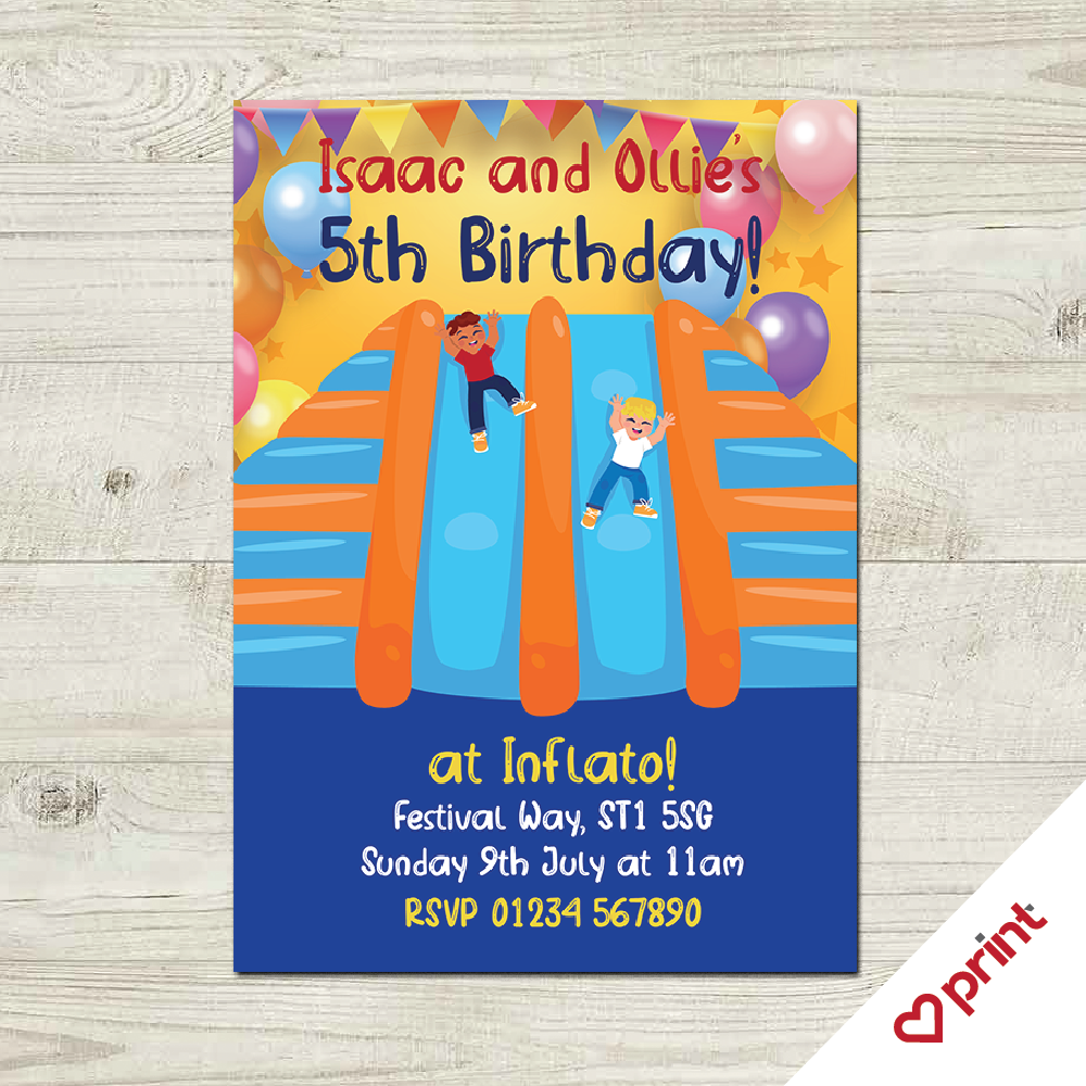 Bespoke invitations designed and printed by LuvPrint - Stoke on Trent
