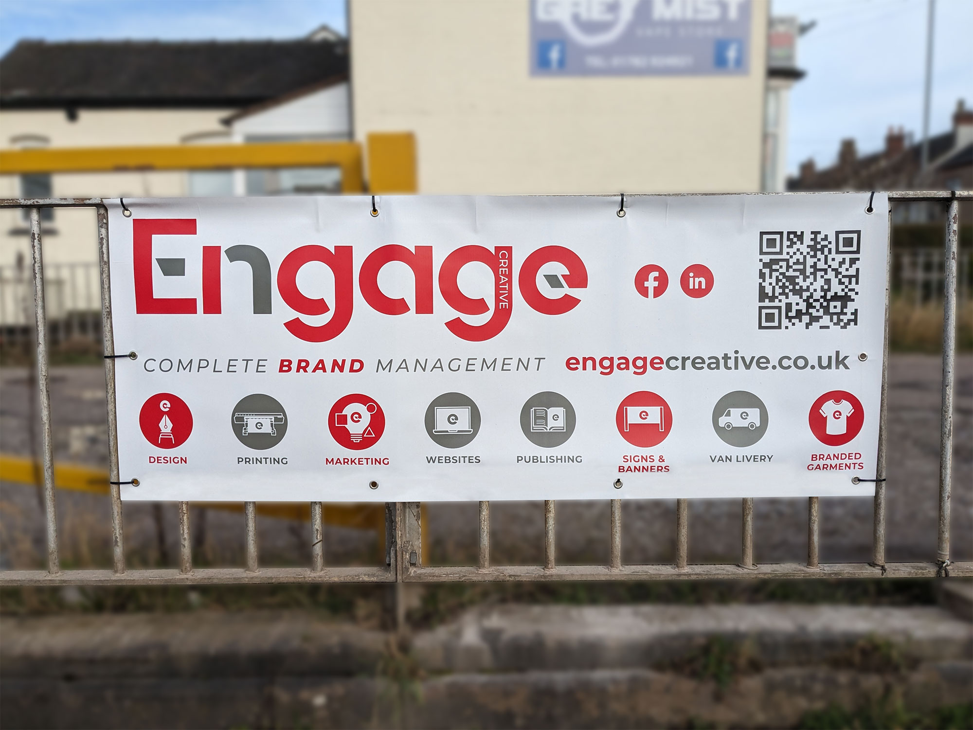 Advertising banner created by LuvPrint - Printed banners Stoke