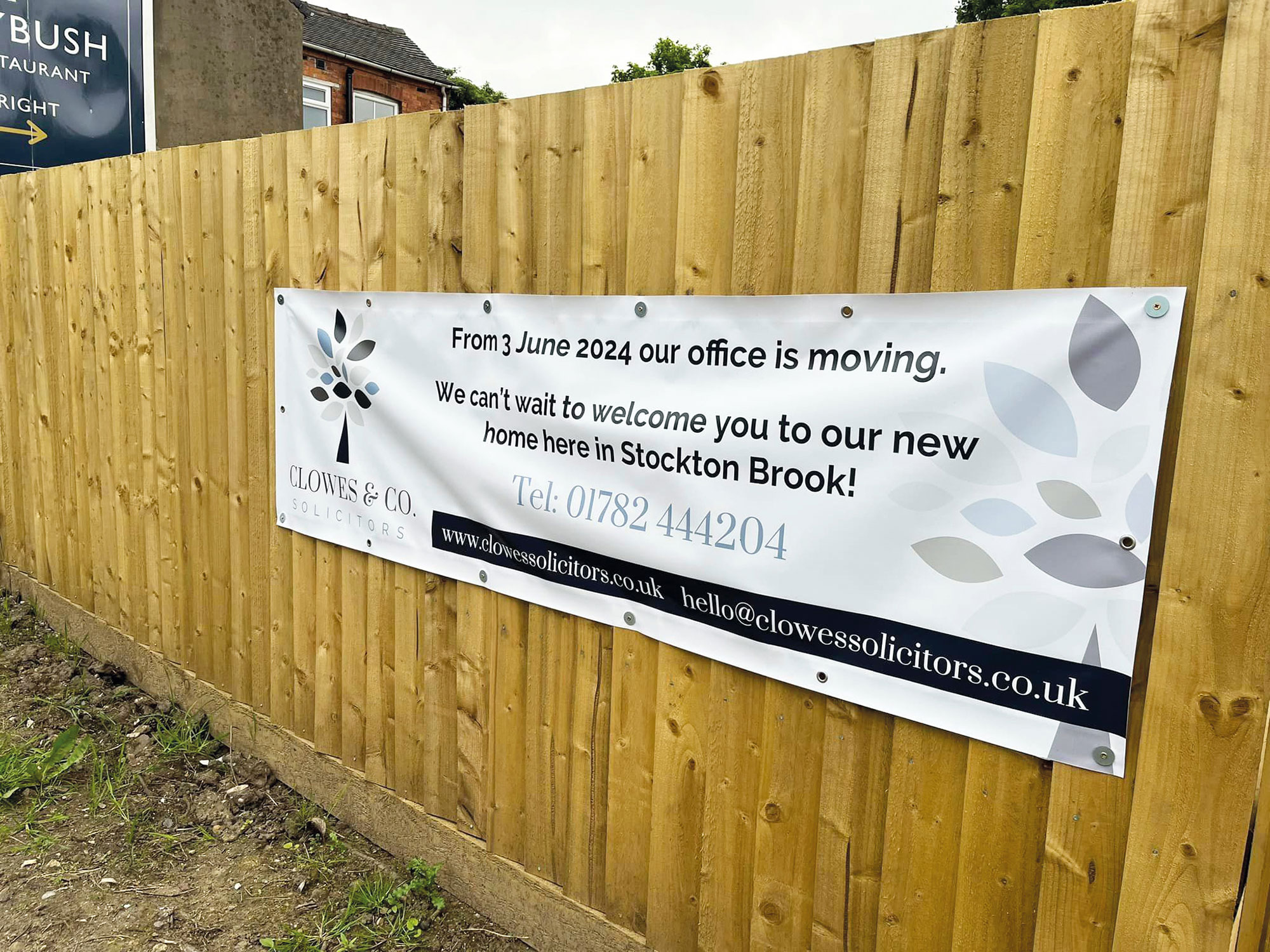 Advertising Banner created by LuvPrint - Printed banners Stoke