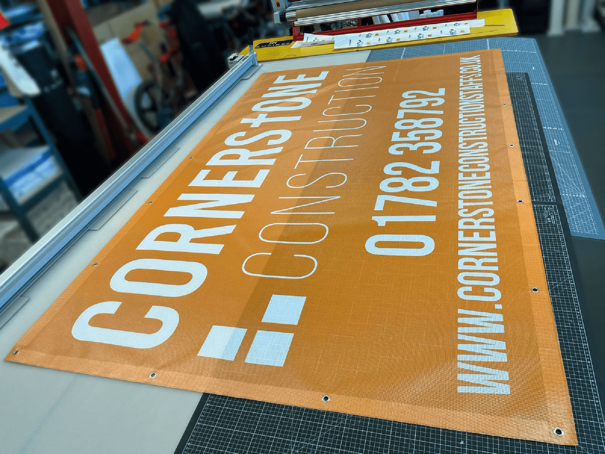 Construction banner created by LuvPrint - Printed banners Stoke