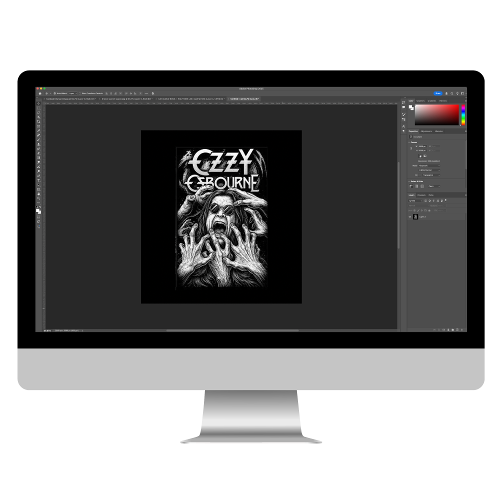 Ozzy Osbourne Garment Design on Mac