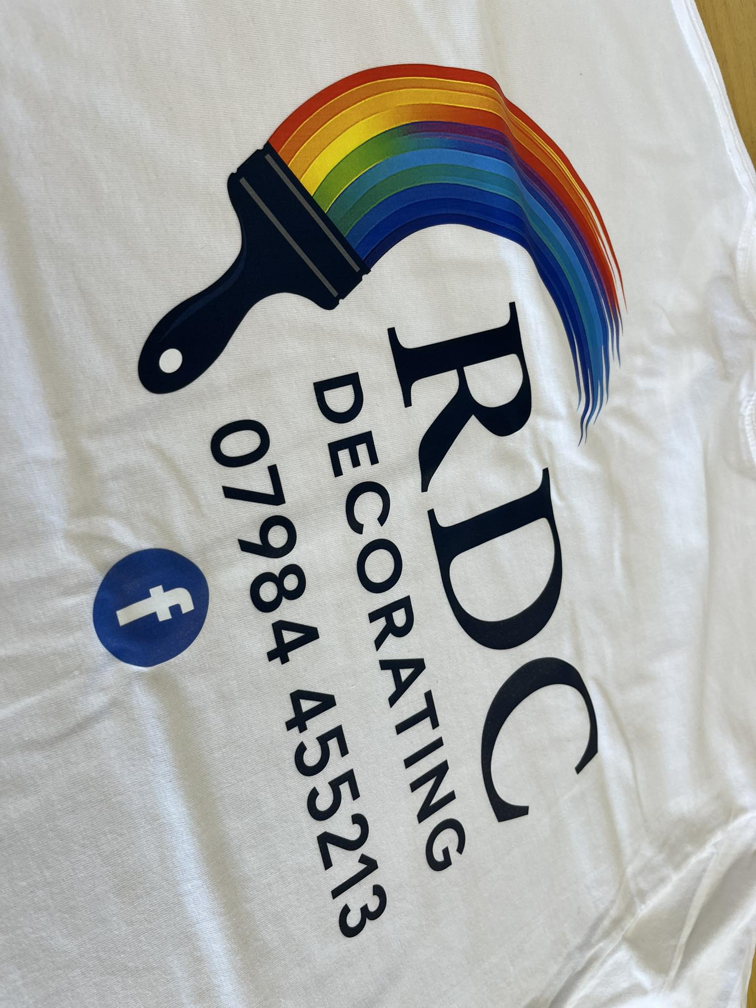 Custom t-shirt print using DTF film and heat press by Luv Print Stoke-on-Trent