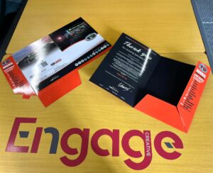 High quality bespoke presentation product folders printed from Luv Print @ Engage Creative, Stoke on Trent